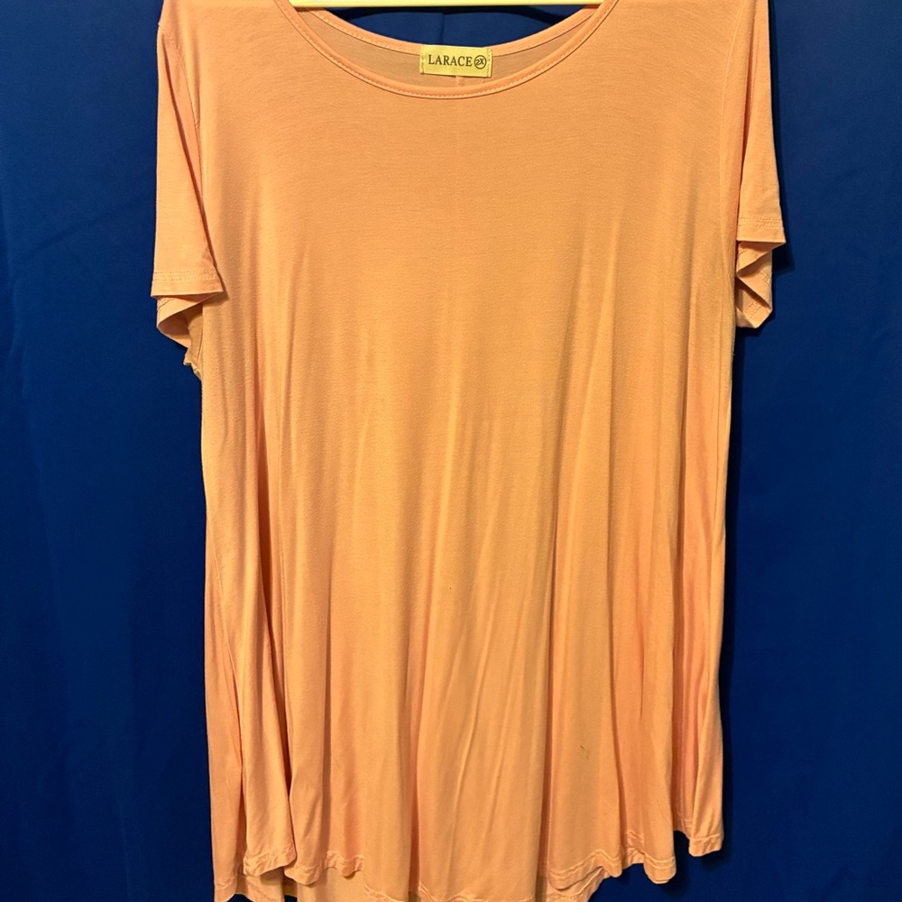 LARACE Peach Short Sleeve Tunic